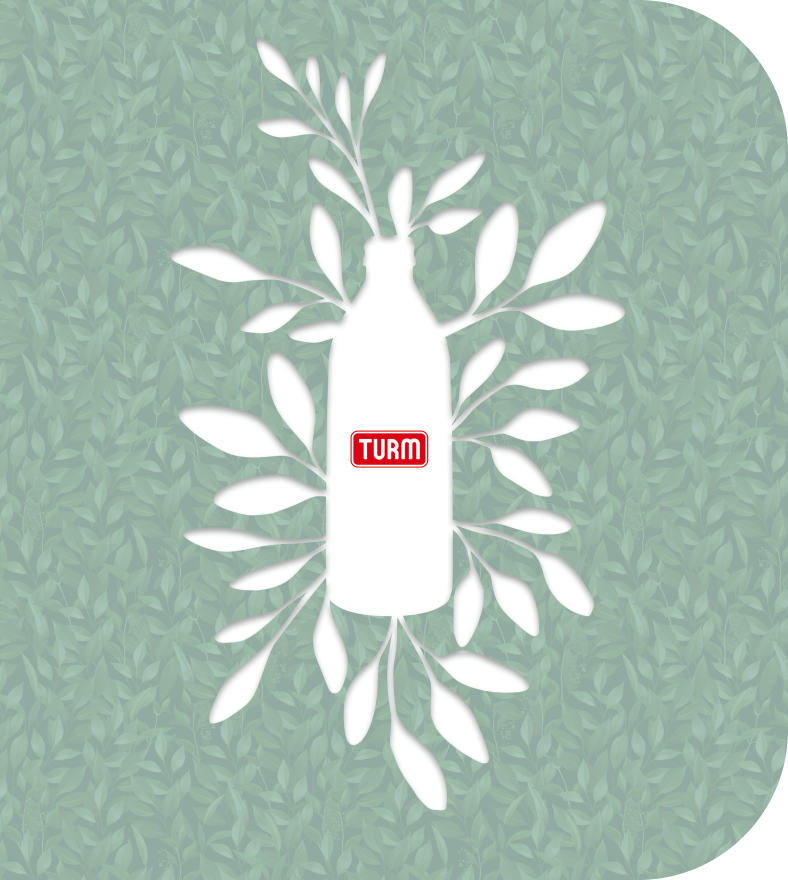 TURM-Glasflasche verwachsen mit Pflanzen - Icon