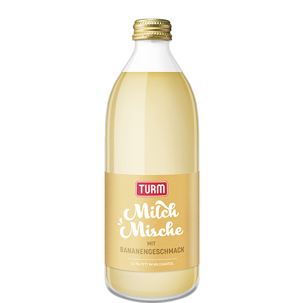 TURM Milch Mische Bananengeschmack in Glasflasche