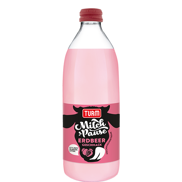 TURM Milch Pause Erdbeergeschmack in Glasflasche