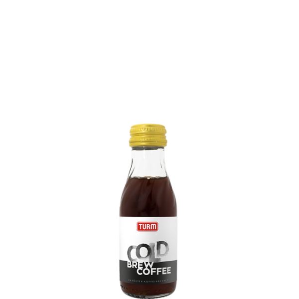 TURM Cold Brew Coffee in kleiner Glasflasche