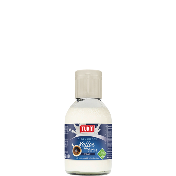 TURM Kaffeesahne VLOG in Glasflasche mit Ausgiesser