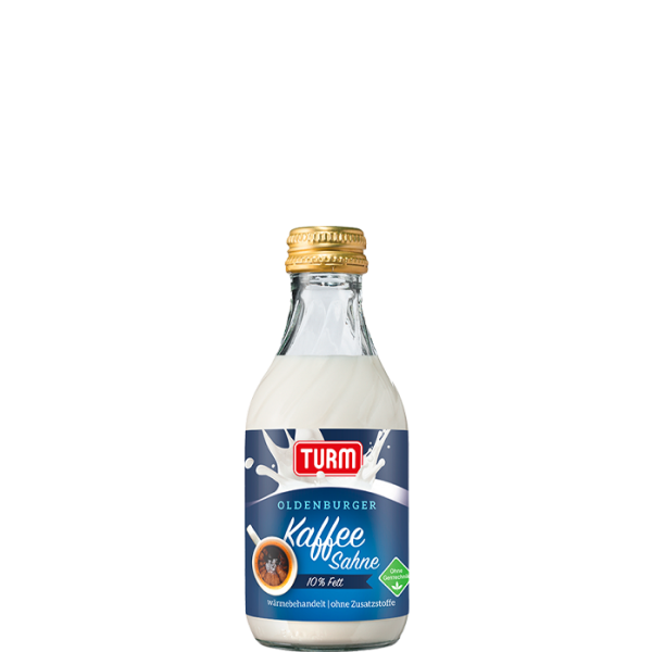 TURM Kaffeesahne VLOG in Glasflasche