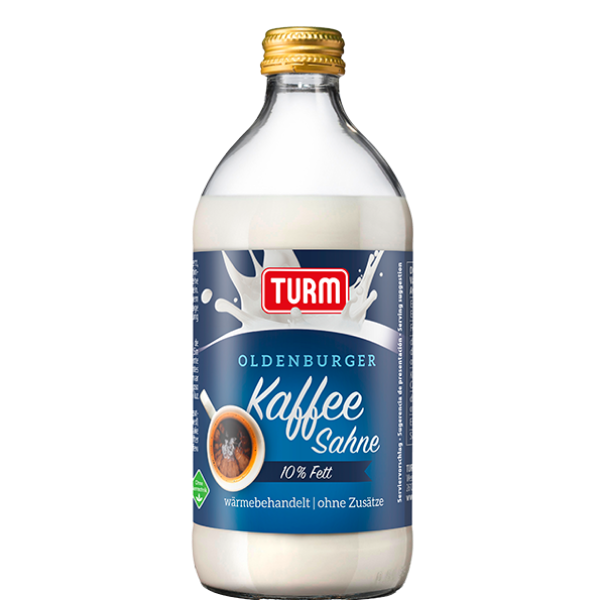TURM Kaffeesahne VLOG in grosser Glasflasche